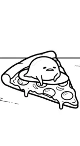 tranh tô màu Gudetama in ngay