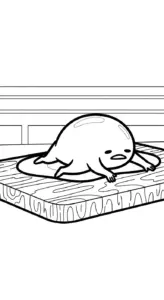 in hình tô màu Gudetama