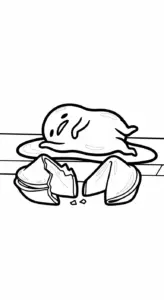 mẫu hình tô màu Gudetama cho bé