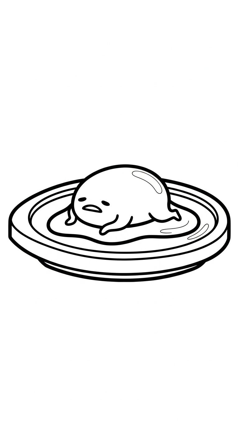hình tô màu Gudetama cho bé