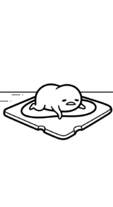 download hình tô màu Gudetama miễn phí