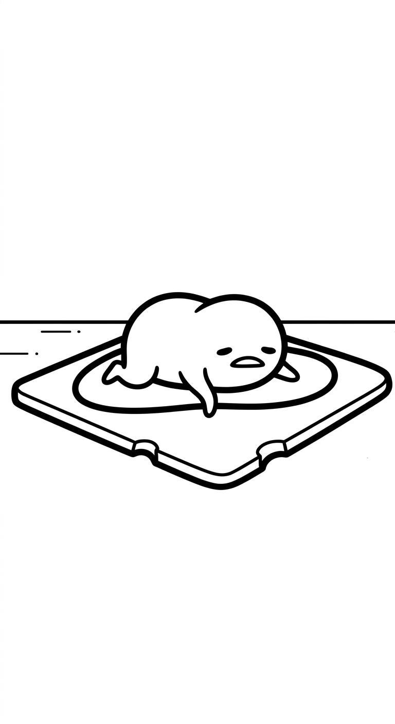 download hình tô màu Gudetama miễn phí