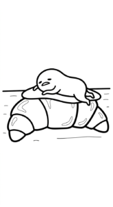 download hình tô màu Gudetama cho bé