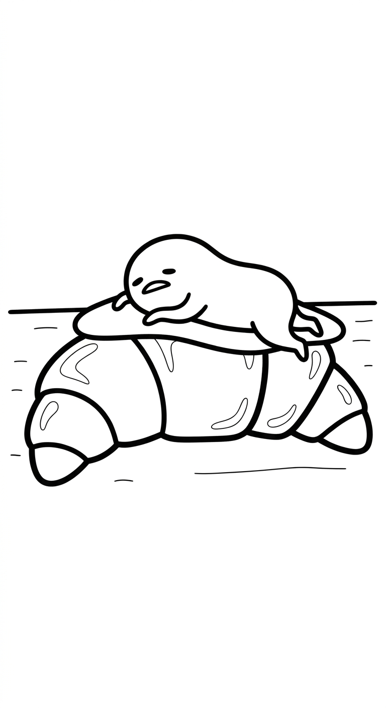 download hình tô màu Gudetama cho bé