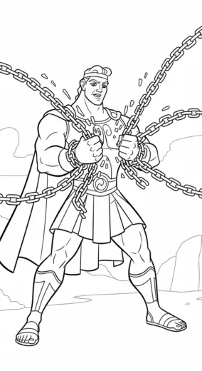 download tranh tô màu Hercules chất lượng cao