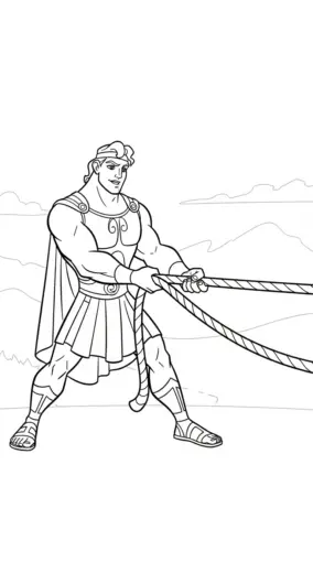 in hình tô màu Hercules