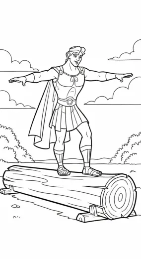 hình tô màu Hercules cho bé 4 tuổi chất lượng cao