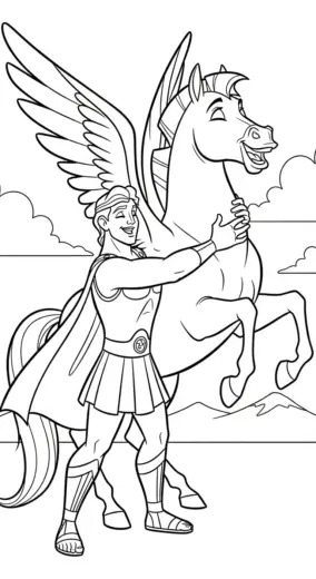 hình tô màu Hercules cho bé 3 tuổi chất lượng cao