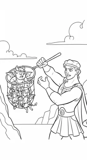 tranh tô màu Hercules cho bé mới nhất