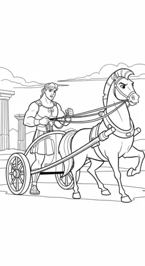 tranh tô màu Hercules cho bé 7 tuổi chất lượng cao