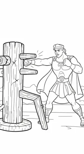 in hình tô màu Hercules chất lượng cao