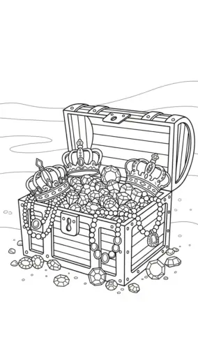 tải tranh tô màu tranh tô màu Hòm Kho Báu 6 cho bé 3 tuổi