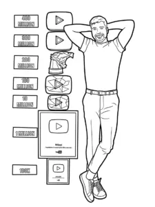 tải file tranh tô màu tranh tô màu MrBeast