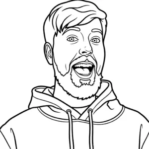 hình tô màu tranh tô màu MrBeast cho bé tải về
