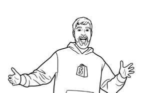 mẫu hình tô màu tranh tô màu MrBeast cho bé
