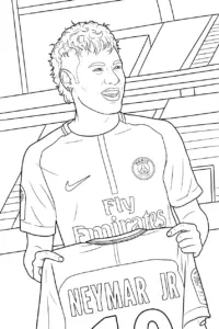 hình tô màu Neymar tập tô