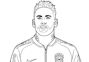 tranh tô màu Neymar cho bé đơn giản