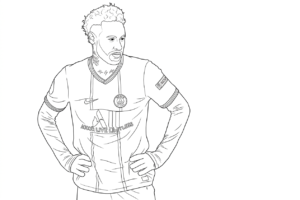 hình tô màu Neymar cho bé tải về