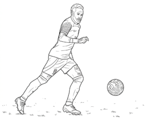 hình tô màu Neymar cho bé