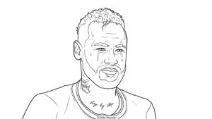 tải file tranh tô màu Neymar