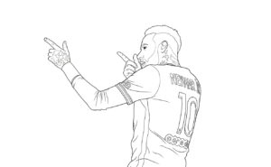 tranh tô màu Neymar pdf