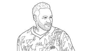 tải hình tô màu Neymar miễn phí