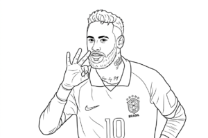 tải hình tô màu Neymar cho bé 6 tuổi