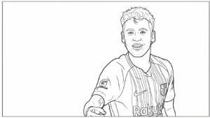 hình tô màu Neymar rõ nét