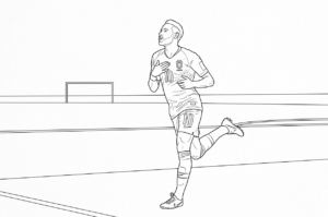 hình tô màu Neymar cho bé 5 tuổi