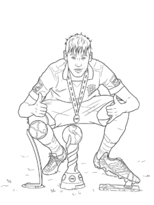 tải tranh tô màu Neymar cho bé 4 tuổi