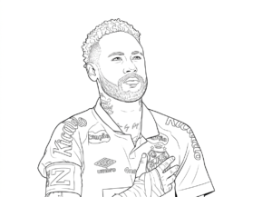 tải tranh tô màu Neymar cho bé miễn phí