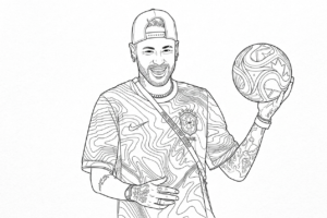 download hình tô màu Neymar miễn phí