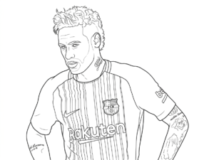 hình tô màu Neymar cho bé tải miễn phí