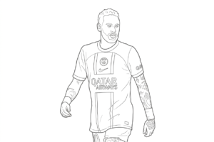 tranh tô màu Neymar cho bé