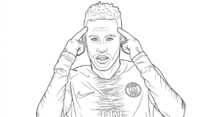 tải hình tô màu Neymar pdf