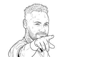 hình tô màu Neymar pdf