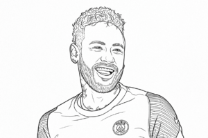 tranh tô màu Neymar cho bé 6 tuổi miễn phí