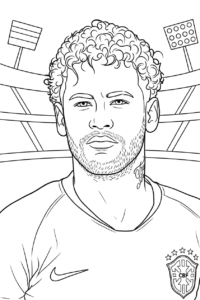 hình tô màu Neymar tập tô