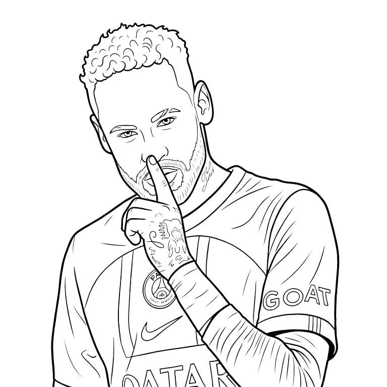 Tranh tô màu Neymar