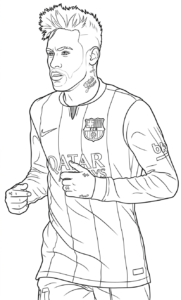 in tranh tô màu Neymar cho bé 6 tuổi