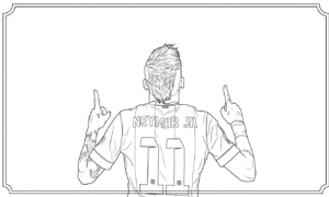 tải file tranh tô màu Neymar