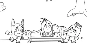 tranh tô màu tranh tô màu Oddbods cho bé 7-8 tuổi