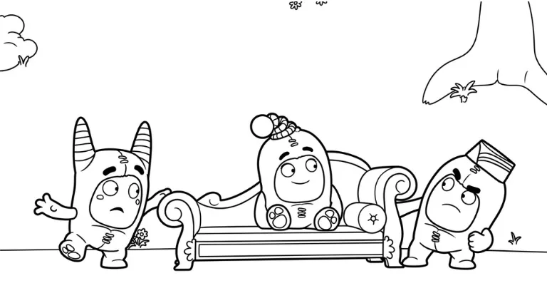 tranh tô màu tranh tô màu Oddbods cho bé 7-8 tuổi