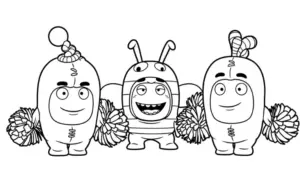 hình tô màu tranh tô màu Oddbods cho bé tải về