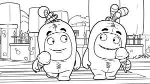 tải tranh tô màu tranh tô màu Oddbods miễn phí