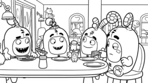 hình tô màu tranh tô màu Oddbods miễn phí