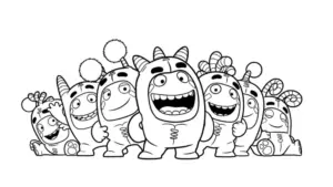 tranh tô màu tranh tô màu Oddbods cho bé 5 tuổi