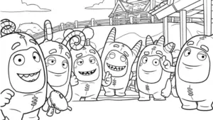 download tranh tô màu tranh tô màu Oddbods cho bé