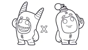 tranh tô màu tranh tô màu Oddbods cho bé 8 tuổi