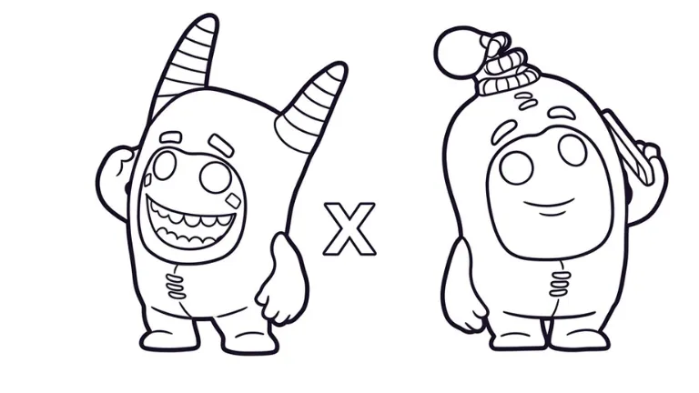 tranh tô màu tranh tô màu Oddbods cho bé 8 tuổi